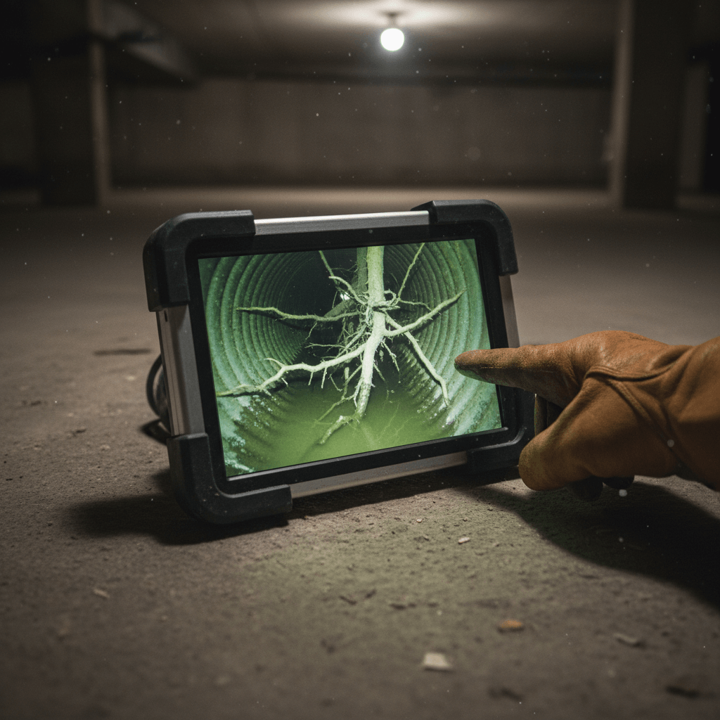 Kamera Inspektion des Abflusses